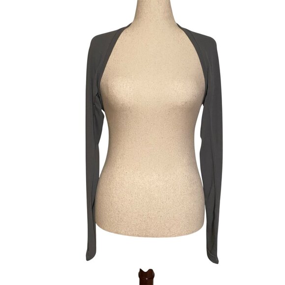 BRAND NEW! CAbi Ballet Arm Warmer / Shrug Grey Size Large - Picture 2 of 12